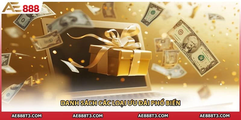 Danh sách các loại ưu đãi phổ biến